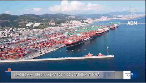 Report of TGR Liguria (TV regional news programme) on the seizure of 5 tons of waste at the Genoa Prà terminal